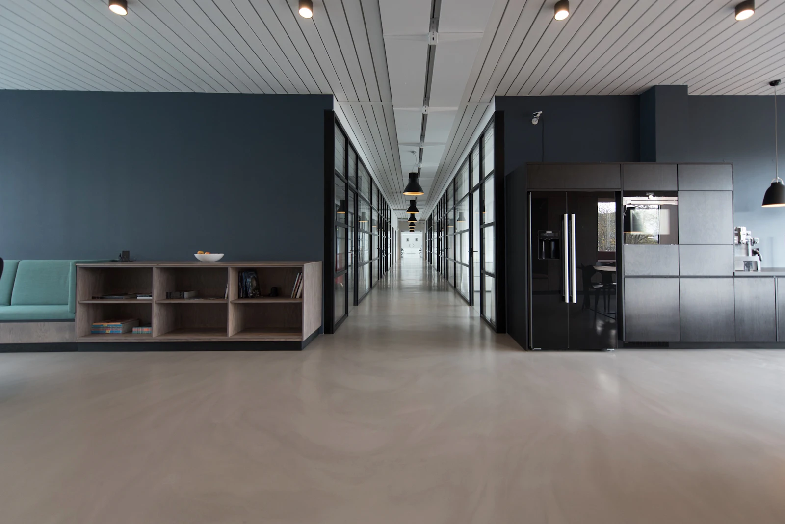 Bright, modern open-plan office interior
