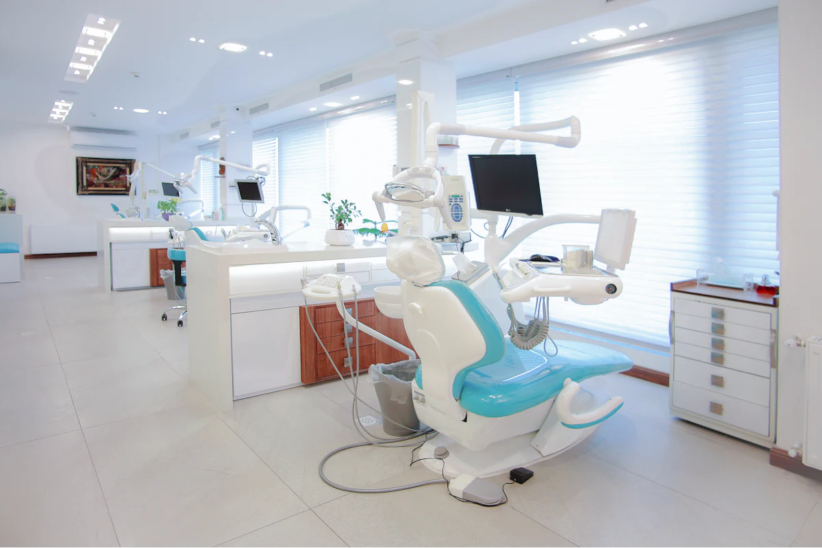 Bright dental clinic with modern treatment chairs